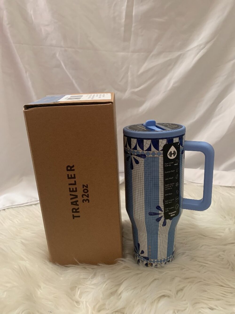 HYDROJUG Capri Mosaic 32 Oz Traveler Tumbler